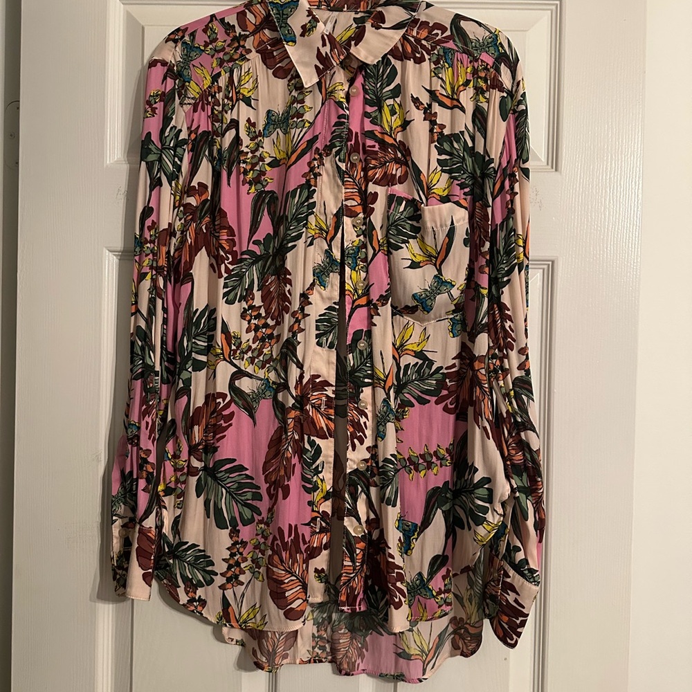 Free People Floral Print Women's Top